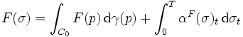 F (\sigma) = \int_ {
C_ {
0}
}
F (p) '\' 