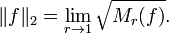  | F  | _2 =  lim_ {R  1  SQRT {M_r（F）}。