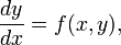\frac{dy}{dx}=f(x,y),