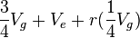 \frac{3}{4}V_g + V_e + r({\frac{1}{4}V_g})