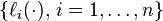 \{\ell_i(\cdot),\,i=1,\dots,n\}