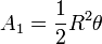  A_1 = \frac{1}{2} R^2 \theta