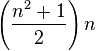 \left(\frac{n^2+1}{2}\right) n