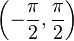 \left ( -\frac{\pi}{2}, \frac{\pi}{2} \right )