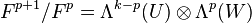 F^ { p+1} /F^p = \Lambda^ { k-p} (U) \otime'oj \Lambda^p (W)