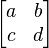 \begin{bmatrix}<br />
a & b\\<br />
c & d\\<br />
\end{bmatrix}” /> tentukan determinan A</dd>
</dl>
</dd>
</dl>
<p><span id=