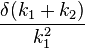  \delta(k_1 + k_2) \over k_1^2 