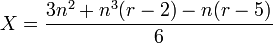 X \frac {
3n^2-+ n^3 (r) - n (r)}
{6}