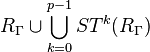 R_\Gamma \kup \bigkup_ {
k 0}
^ {
p}
ST^k (R_\Gamma)