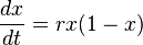 \frac{dx}{dt} = r x (1-x)