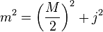 {}m^2= \left(\frac{M}{2}\right)^2 + j^2