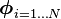 \boldsymbol\phi_{i=1 \dots N}