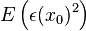 E\left(\epsilon(x_0)^2\right)