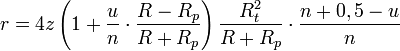 Vzorec pre výpočet r
