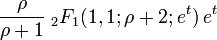 \frac {
\rho}
{\rho+1}
'\' 