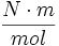 \frac {N \cdot m} {mol}