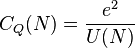 C_Q(N) = {e^2\over U(N)}