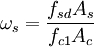 omega_s = frac{f_{sd} A_s}{f_{c1} A_c}