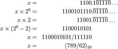 Another way of converting from binary to decimal, often quicker for a person familiar with hexadecimal, is to do so indirectly—first converting ( x