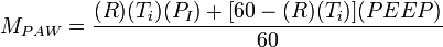 M_ {
PIEDO}
= \frac {
(R) (T_i) (P_I) + [60 - (R) (T_i)] (KAŜRIGARDO)}
{
60}