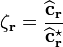 mathbf{zeta_r} = frac{mathbf{widehat{c}_r}}{mathbf{widehat{c}_r^star}}