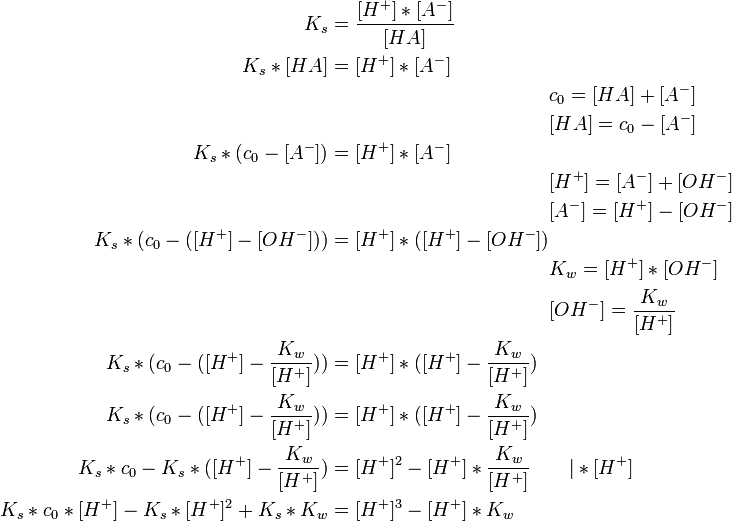Kurs:PH-Wert-Berechnung/Gleichungen – Wikiversity