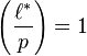 \left (\frac { \el^\ast} {p} \right) = 1