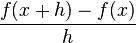 \frac{f(x+h)-f(x)}h