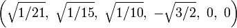 \left (\sqrt {
1/21}
, '\' 