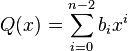 Q(x)=\sum_{i=0}^{n-2} b_i x^i