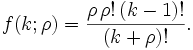 f (k;
\rho) = \frac {
'\rho\' 