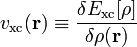 v_ { \rm ksc} (\matbf r) \equiv { \delta E_ { \rm ksc} [\rho] \over\delta\rho (\matbf r)}