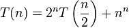 T(n) = 2^nT\left (\frac{n}{2}\right )+n^n