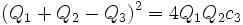 (Q_1 + Q_2 - Q_3)^2 = 4Q_1Q_2c_3