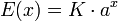 E(x)=K \cdot a^x