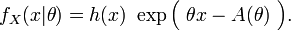 f_X (x|
\theta) = h (x) '\' 