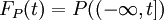 F_P(t) = P((-\infty, t])