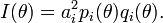 
I(\theta)=a_i^2 p_i(\theta) q_i(\theta).\,
