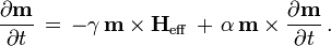 \frac {
\partial \tekstbf m}
{
\partial t}
'\' 