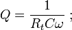 Q=\frac{1}{R_t C\omega} \ ;