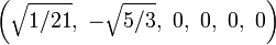 \left (\sqrt {
1/21}
, '\' 