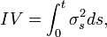 IV = \int_0^t \sigma_s^2 d,