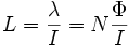 L= \frac{\lambda}{I} = N\frac{\Phi}{I}