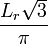 \frac{L_r\sqrt{3}}{\pi}