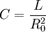 C \frac { L} { R_0^2}