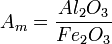 A_m = frac{Al_2O_3}{Fe_2O_3}