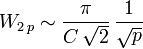 W_ {
2\
, p}
\sim \frac {
\pi}
{
'C\' 