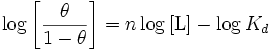 
\log \left =
n \log \left - \log K_{d}
