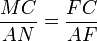 \frac{MC}{AN} = \frac{FC}{AF}