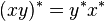 (x y)^÷ = i^÷ ks^÷